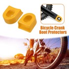 4 Pcs Silicone Bicycle Cycling Crank Boot Protector Crank Arm Cover Yellow