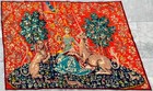 Vintage French Tapestry Lady And Unicorn  Home Decor Wall Hanging 2x3 Ft