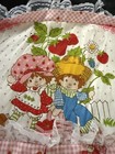 Vintage Strawberry Shortcake Hanging Diaper Stacker holder With Lace Trim 