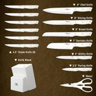 Knife Set  W u 15 Piece Kitchen Knife Set With Block And Built-in Sharpener