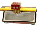 Limoges  Caboose Porcelain Trinket Box  Peint Main France