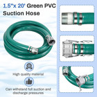 1 1 2 Inch Suction Hose Pump Kit  Includes 1 1 2  X 65  Blue Pvc Backwash Hose  