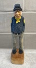 Vintage Hand-carved Painted Wooden Civil War Yankee Folk Art Figurine Signed