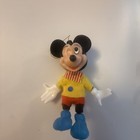  5 Vintage Walt Disney Production Hong Kong Flocked Plastic Character Ornaments