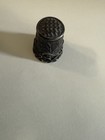 Vintage Taxco Mexico Sterling Silver Floral Design Sewing Thimble Eagle 3 1950s