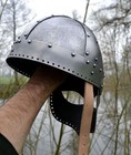 Medieval Viking Helmet Steel Riveted Armor Helmet Norse Warrior Costume Larp Ree