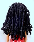 Barbie Ken Doll Wig Size 4 Spun Wool Dreadlocks Ooak Custom  b Black   Charcoal