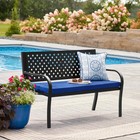 Better Homes   Gardens 48  X 18  Premium Navy Outdoor Bench Seat Cushion