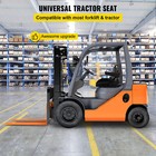 Vevor Universal Forklift Tractor Seat Pvc Adjustable Seat W safety Belt  Armrest