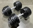 Pair Full Iron Total 105lb Adjustable Dumbbells Set 2 X 52 5lbs Dumbbells Weight