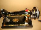 Antique Singer Sewing Machine  Model 66  red Eye   Hand Crank   Collector