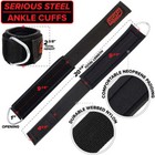 Serious Steel Fitness Ankle Cable Strap  neoprene Padded Ankle Attachment- Pair 