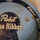 Vintage Pabst Blue Ribbon Metal Beer Serving Tray Blue 13    Round Tray Bar Pbr 