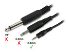 New 6 Ft 2 5mm Mono Sub-mini Male Angle Plug To Tinned Bare Wire Audio Cable