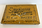 Vintage Superior Solid Rubber Date Stamps  Tin No  40 Pica Complete