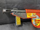Vintage Marx G-man Tommy Gun Working Tin Litho Noisemaker Toy W  Wooden Stock
