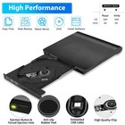 Slim External Cd Dvd Rw Drive Usb 3 0 Writer Burner Player Black For Laptop Pcs