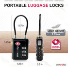 Tsa Approved Luggage Lock With Alert Indicator  3-digit Resettable Combination  
