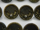 Lot Of 12 Matching Antique Metal  Buttons Multi-construct Flower Cut Steel  1 2 
