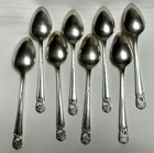 Set Of 8 Vintage 1847 Rogers Bros Eternally Yours Silver Plated Teaspoons