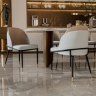 2x Dining Chairs Upholstered Kitchen Chair Leather Accent Guest Side Chairs Soft