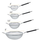 U s  Kitchen Supply Fine Mesh Stainless Steel Strainer Set Grip Handle 4 4 5 5 8