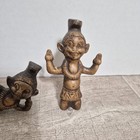 Vintage Treasure Craft Hawaii Menehune Figurines Pair Mcm Tiki Pixie Lot Of 4