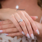 2 Carat Emerald Cut Moissanite Solitaire Engagement Ring Solid 14k White Gold