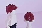 Lego Minifigure Spiked Wig Hair Dark Red Spikey Bangs Up Out Layered Textured