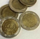 Colombia 500 Pesos Bi-metal Glass Frog  rana Da Cristal  Coin  2012-present 