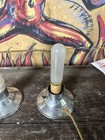 2 Art Deco Bullet Table Lamps Torpedo Chrome   Boudoir Vtg Grand Millennial Pair