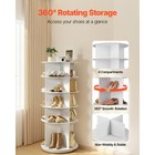 Uimoso 5-tier Rotating Shoe Organizer Tower With 360   Swivel  White
