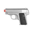 2 Pack Black   Silver Duo Spring Airsoft Hand Gun Pistol W  6mm Bbs   Case