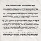 12 Blank Hydrographic Sheets -  8 5  X 11  Hydrographic Film Hydro Dipping