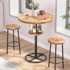3 Piece Bar Table And Chairs Set  Counter Height Bistro Sets