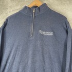 Peter Millar Quarter Zip Pullover Mens Large Blue Cme Group Tour Championship