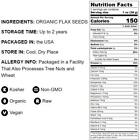 Organic Brown Flax Seeds     Whole  Non-gmo  Kosher  Raw  Dried  Bulk