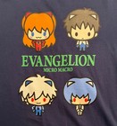 Evangelion X Sanrio Eva Micro Macro Navy Graphic T-shirt Large Pilots Sachiel