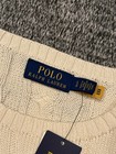 Nwt Polo Ralph Lauren Cable Knit Cotton Crewneck Sweater Cream Pony Mens Large