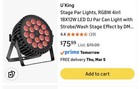 U king Stage Par Lights  Rgbw 4in1 18x12w Led Dj Par Can Light Model Zq01061