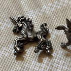 Vintage Lot 2 Pewter Mini Animal Figurines Dragon Unicorn Fantasy