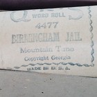 Player Piano Roll Qrs 4477 Birmingham Jail Mountain Tune Vintage Music Word Roll
