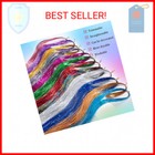 Uptoup 46 Inch Hair Tinsel Kit With Tools 12 Colors 2000 Strands Glitter Sparkli