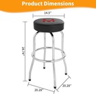 51090 Swivel Bar Stool Padded Seat W  Chrome Plated Legs Black 300-lb Capacity
