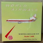 Gemini Jets Ii Club Model World Airways Dc-10 N106wa Dc-10-30cf W  Display Stand
