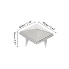 100 Pcs Pyramid Rivets For Clothing  12mm 4-jaw Square Rivets  Silver