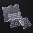 3pcs Stamping Block Set Acrylic Clear Rubber Stamping Blocks Set
