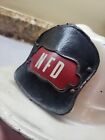 Vintage Cairns   Bro Leather Badge Fire Dept Helmet Nfd Nice 