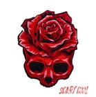 New Skull Flower Roses Gothic Embroidered Biker Iron On Patch