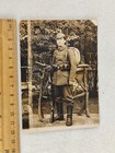 German Soldier Wwi Pickelhaube Helmet Rifle Portrait Photo Postcard